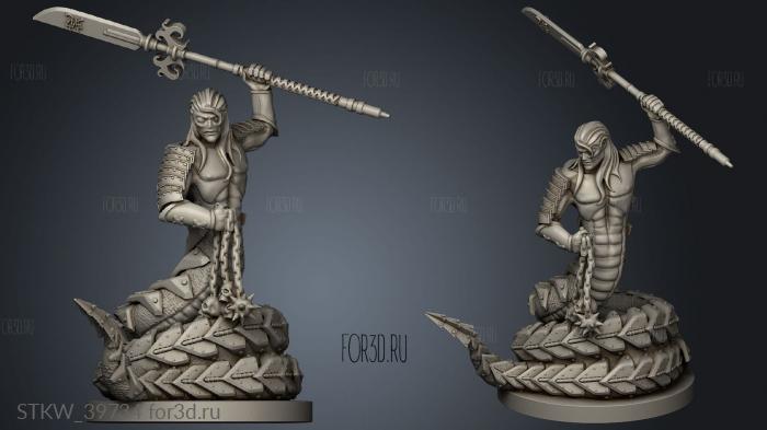 Naga Snake Man LW stl model for CNC