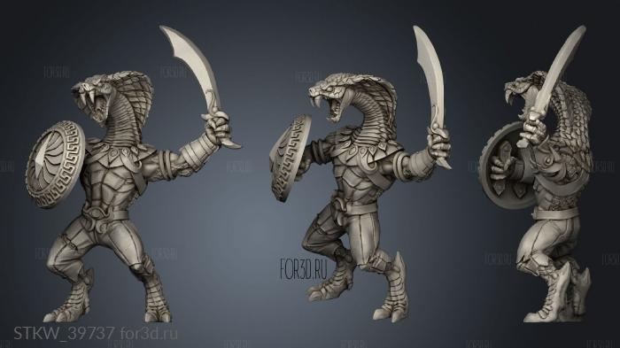 Naga Tribe Snakeman stl model for CNC