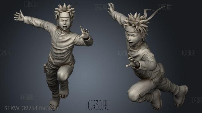 Naruto Diorama Size stl model for CNC