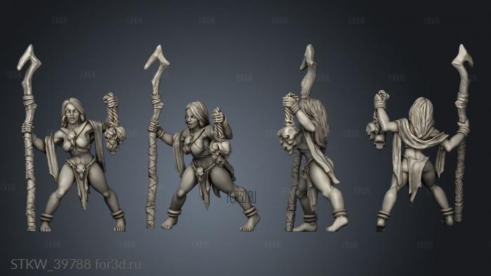 Necromancer Tribe Blood Priestess 3d stl модель для ЧПУ