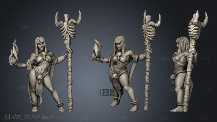 Necromancer Tribe Blood Priestess 3d stl модель для ЧПУ