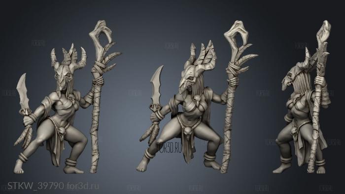 Necromancer Tribe Blood Priestess 3d stl модель для ЧПУ