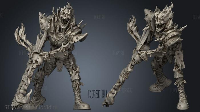 Necromantic Undead Skeletons Stars Bruce CHAINSAW 3d stl модель для ЧПУ