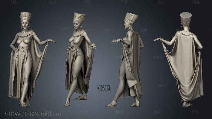 Nefertiti nude 3d stl модель для ЧПУ