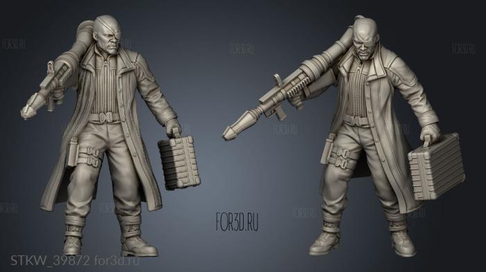 NICK FURY Agent Boss stl model for CNC