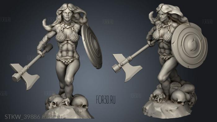 Nickey Hatchery Barbarian Woman 3d stl модель для ЧПУ