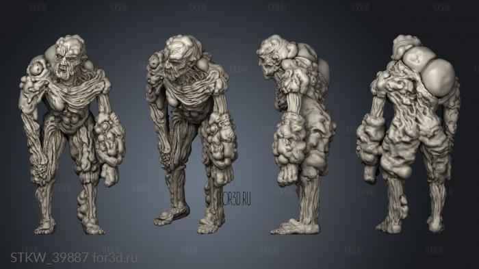 Nickey Hatchery Bloated Plague Zombie stl model for CNC