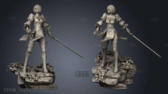 Nie Automata 3d stl модель для ЧПУ