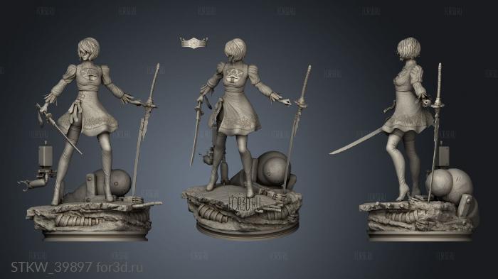 Nier Automata 3d stl модель для ЧПУ