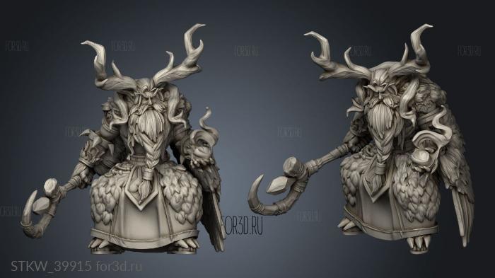 Hero Telarius hair stl model for CNC