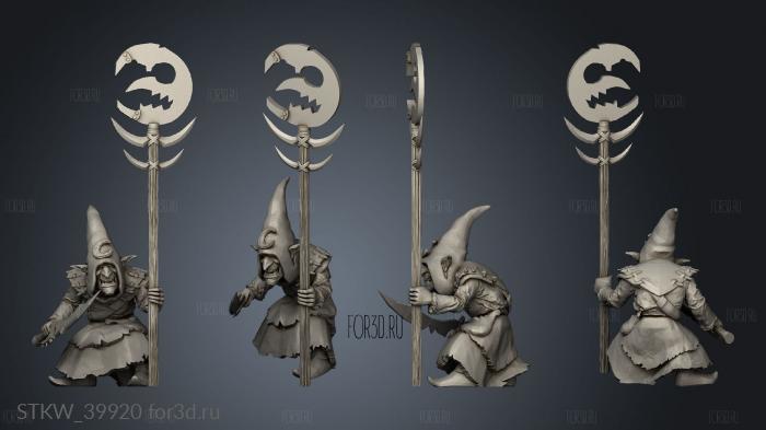 Goblin Banner Carrier stl model for CNC