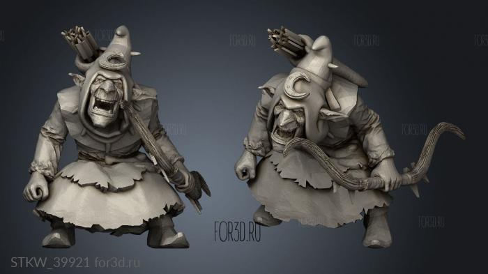 Goblin Bow stl model for CNC