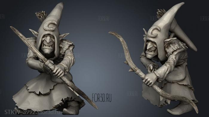 Goblin Bow stl model for CNC