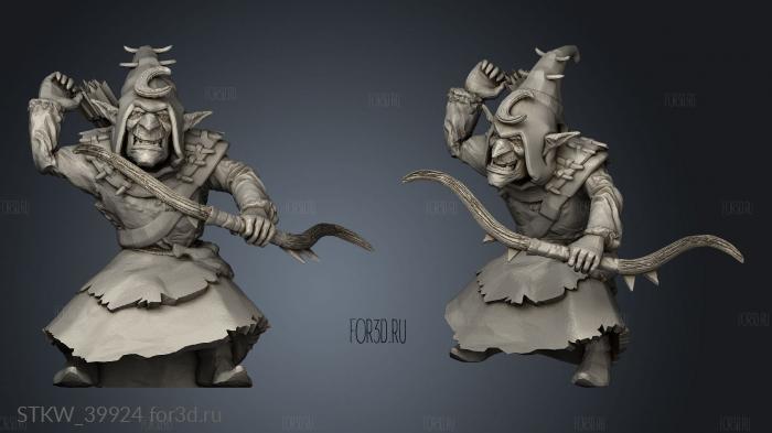 Goblin Bow stl model for CNC