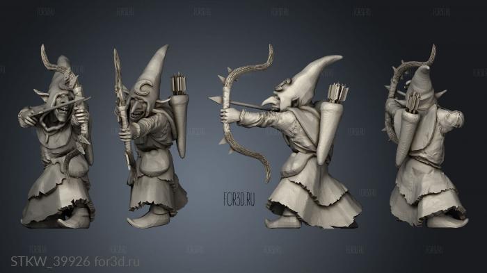 Goblin Bow stl model for CNC