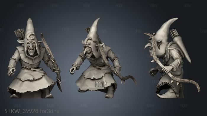 Goblin Bow stl model for CNC