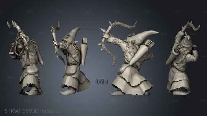 Goblin Bow stl model for CNC