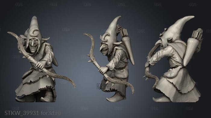 Goblin Bow stl model for CNC