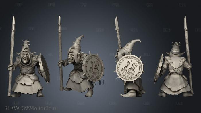 Goblin Spear stl model for CNC