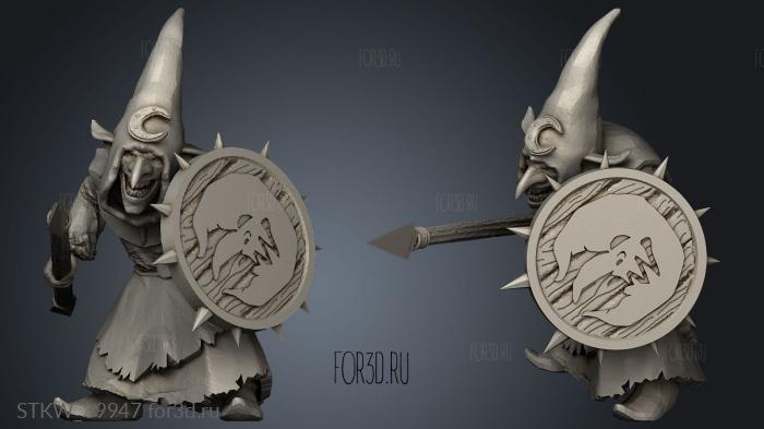 Goblin Spear stl model for CNC