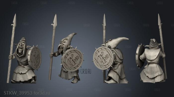 Goblin Spear stl model for CNC