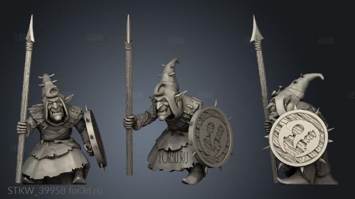 Goblin Spear stl model for CNC