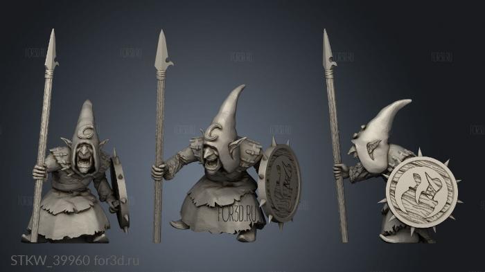 Goblin Spear stl model for CNC