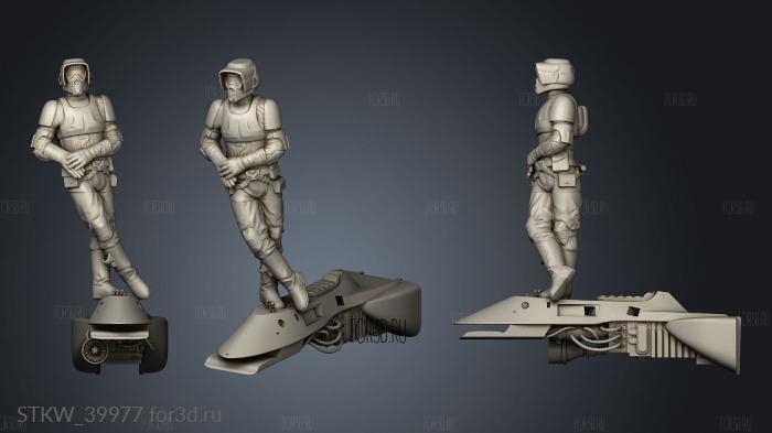 speeder scout 3d stl модель для ЧПУ