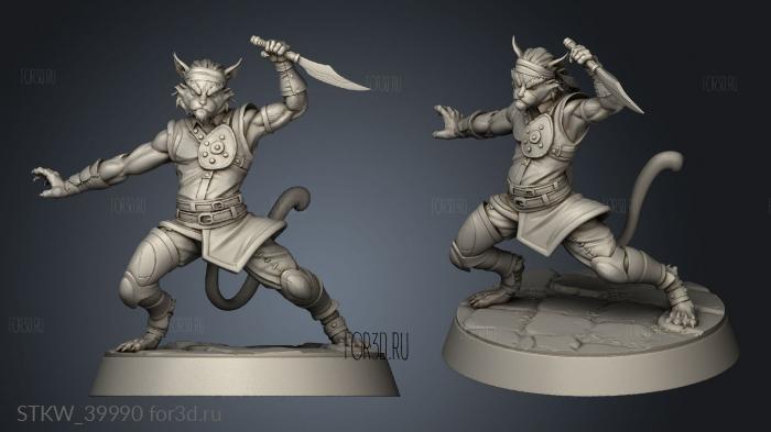 Warrior Tabaxi 2 3d stl модель для ЧПУ