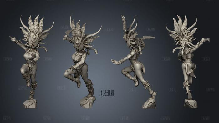 Cannibal Tribe Witch Attacking stl model for CNC