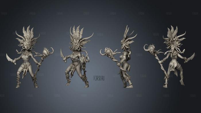 Cannibal Tribe Witch stl model for CNC