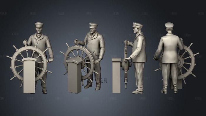 captain and offecers of sailing ship 001 stl model for CNC