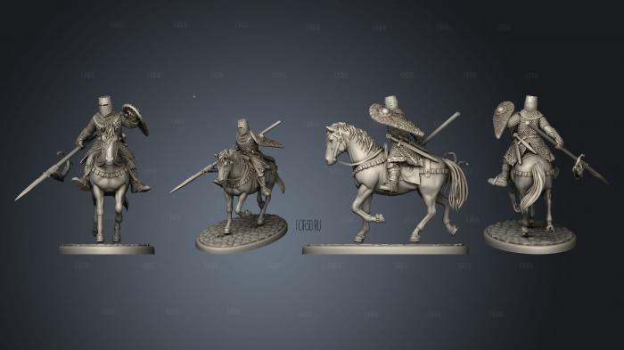 Cavalry knight base A 001 stl model for CNC