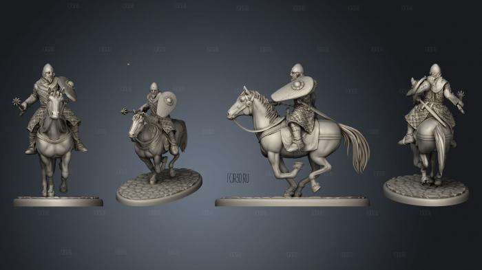 Cavalry knight base A 004 stl model for CNC