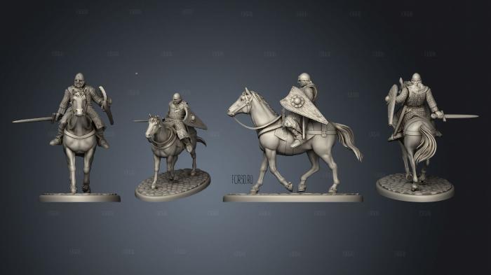 Cavalry knight base A 005 stl model for CNC