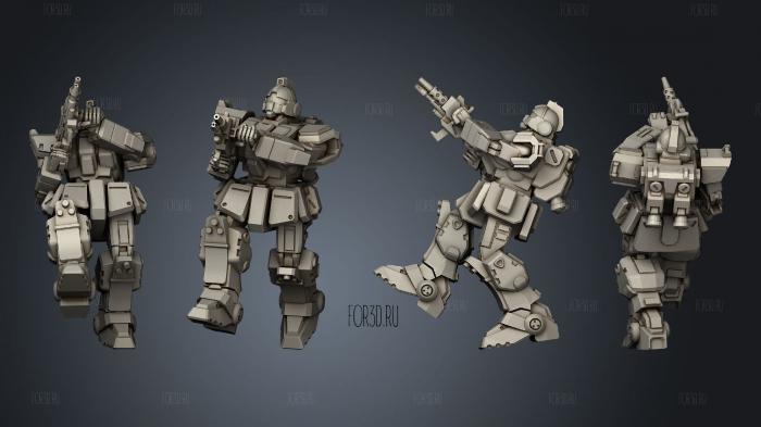 Century war mecha stl model for CNC