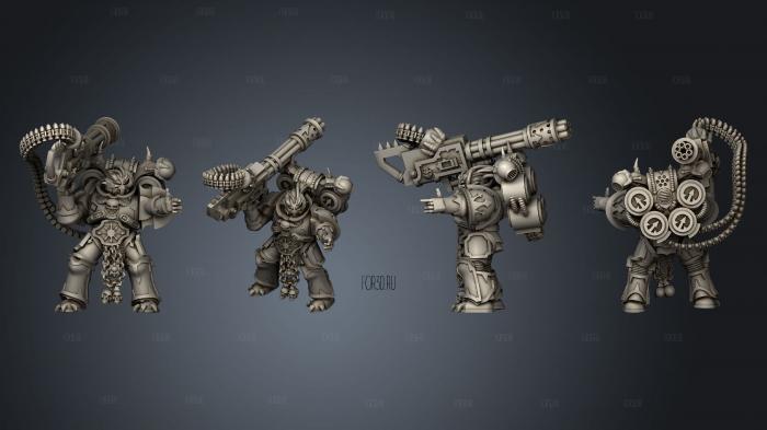 Chaincannon Pose 2 by VJ stl model for CNC