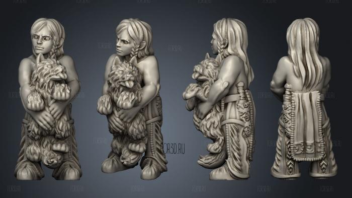 childwithpup stl model for CNC