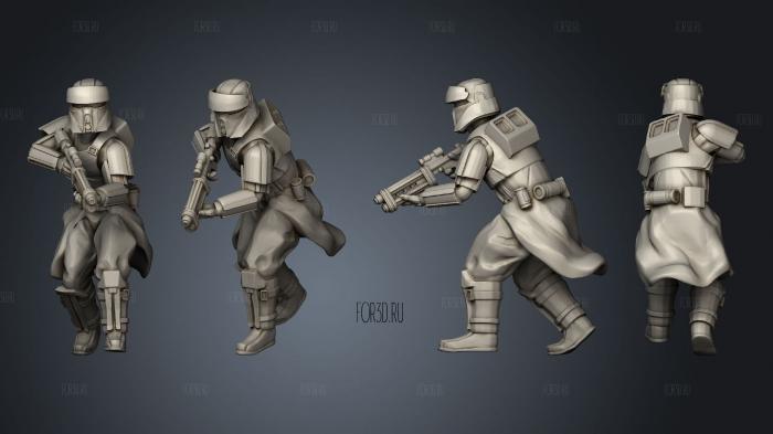 Combat Beachtrooper 1 with Cloth stl model for CNC