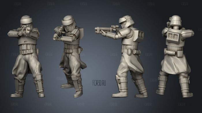 Combat Beachtrooper 2 with Cloth stl model for CNC