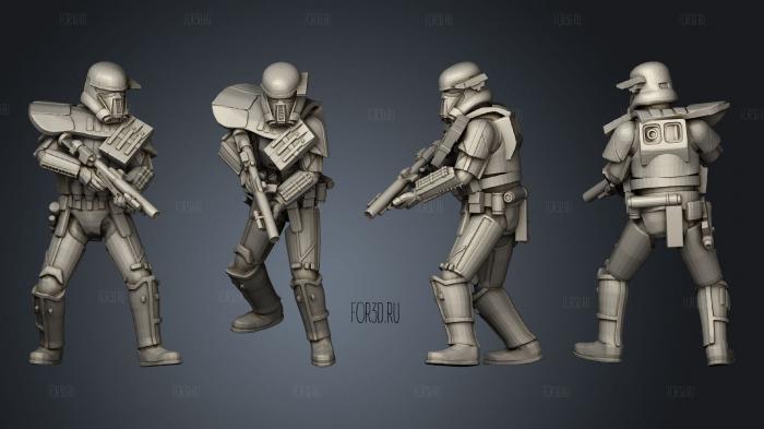 Combat Necro Trooper 3 stl model for CNC