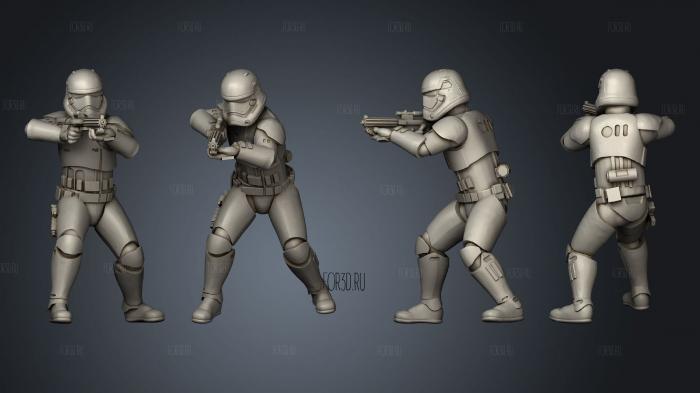 Combat sovreign trooper 02 stl model for CNC
