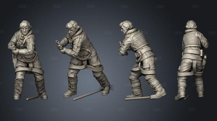 Combat The Hero with Cold Weather Flight Suit stl model for CNC
