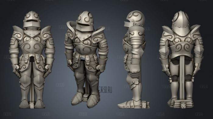 Complete armor inanimate stl model for CNC