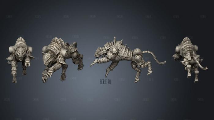 Construct Tiger Attacking Large stl model for CNC