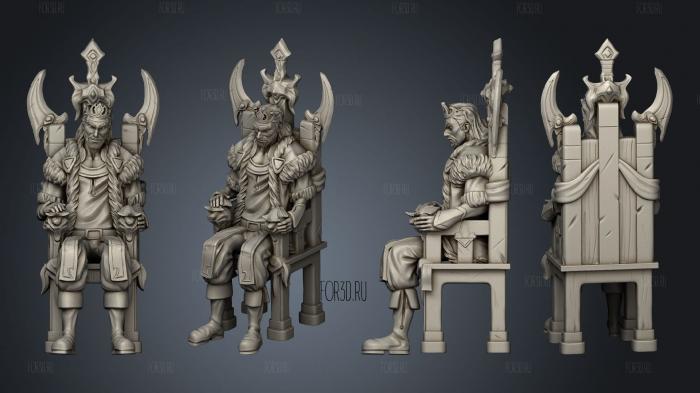 Corrupt King Throne 2 stl model for CNC