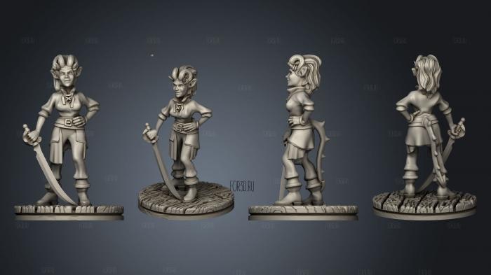 Demon Touched Female Cutlass 001 stl model for CNC