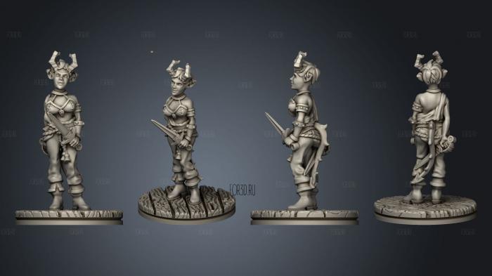 Demon Touched Female Cutlass 002 stl model for CNC