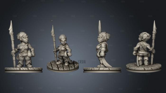 Demon Touched Female Cutlass 008 stl model for CNC