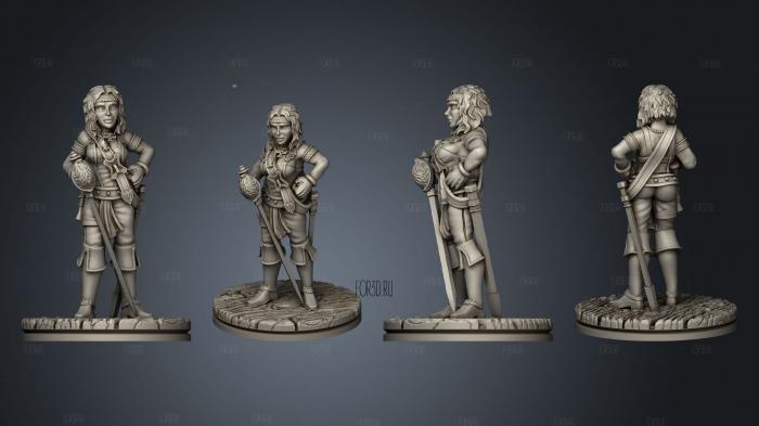 Demon Touched Female Cutlass 023 stl model for CNC